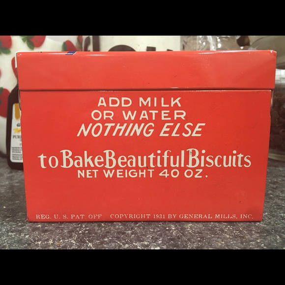 Bisquick vintage farmhouse recipe box kitchen - Picture 5 of 8